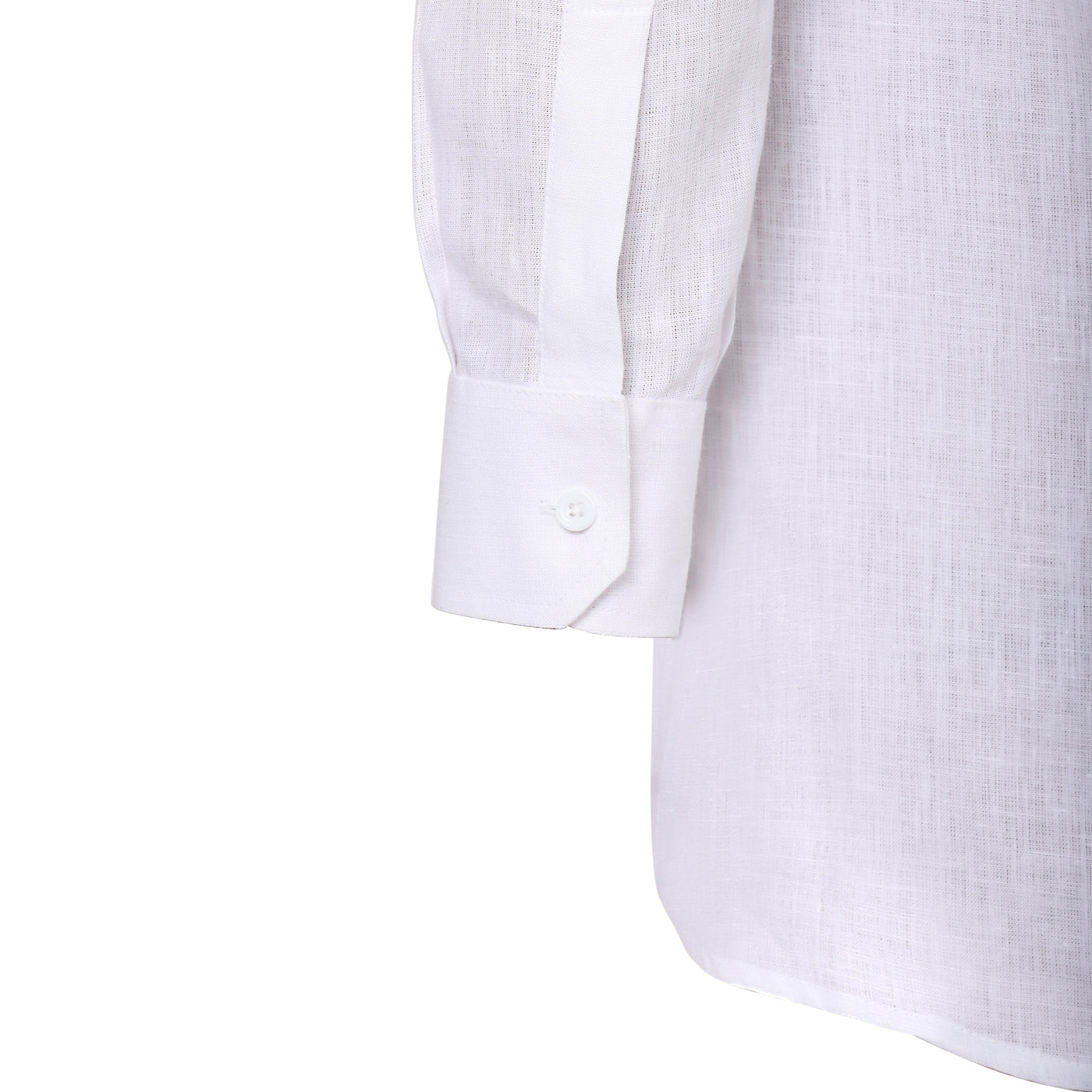 Men Solid Hemp White Formal Shirt