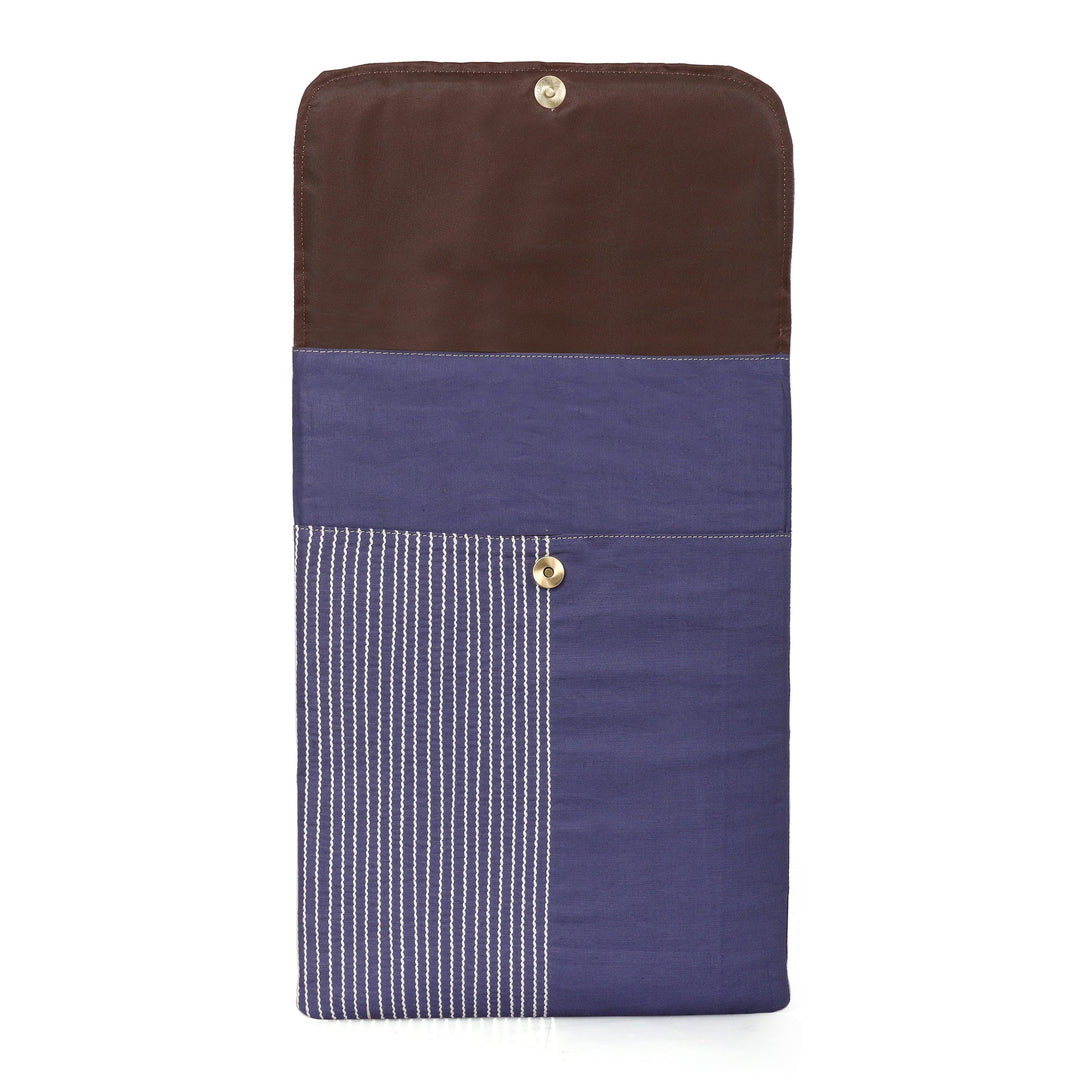 The Label GAIA Hemp Laptop Sleeve Indigo