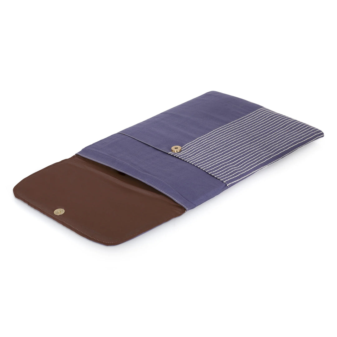 The Label GAIA Hemp Laptop Sleeve Indigo