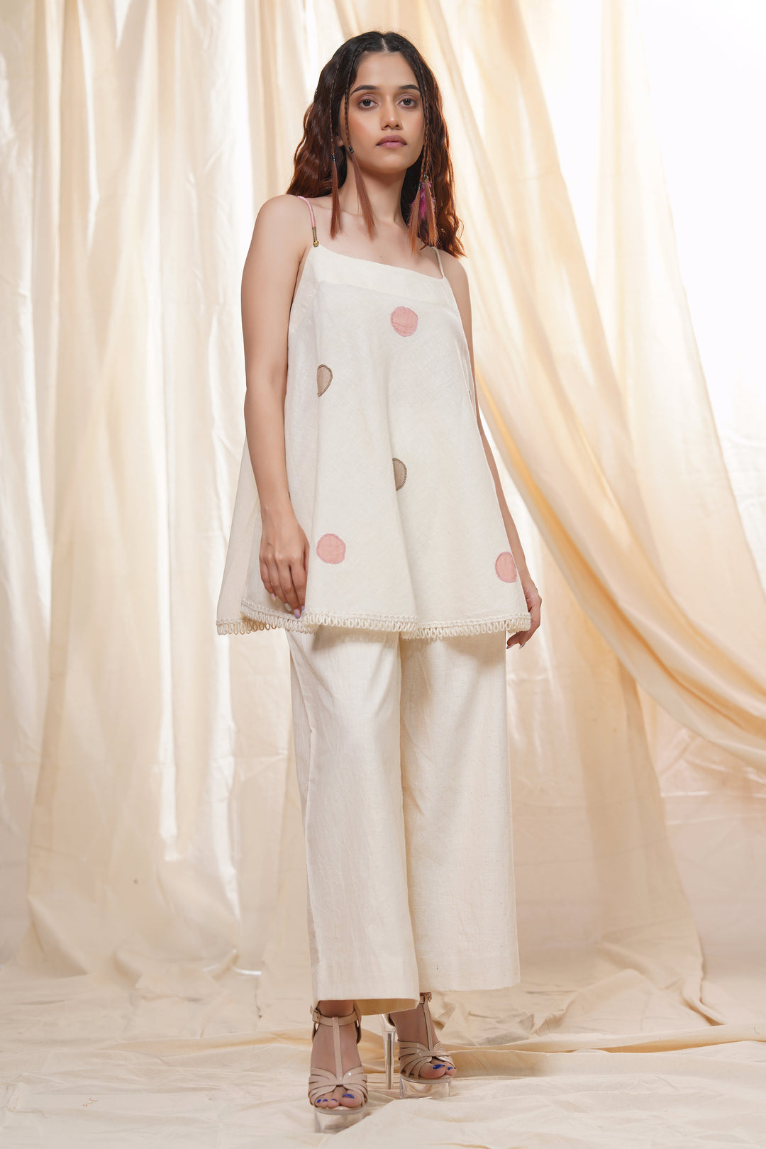 Subtle Dots- Plastic Free Polka Spaghetti Co-Ord Set