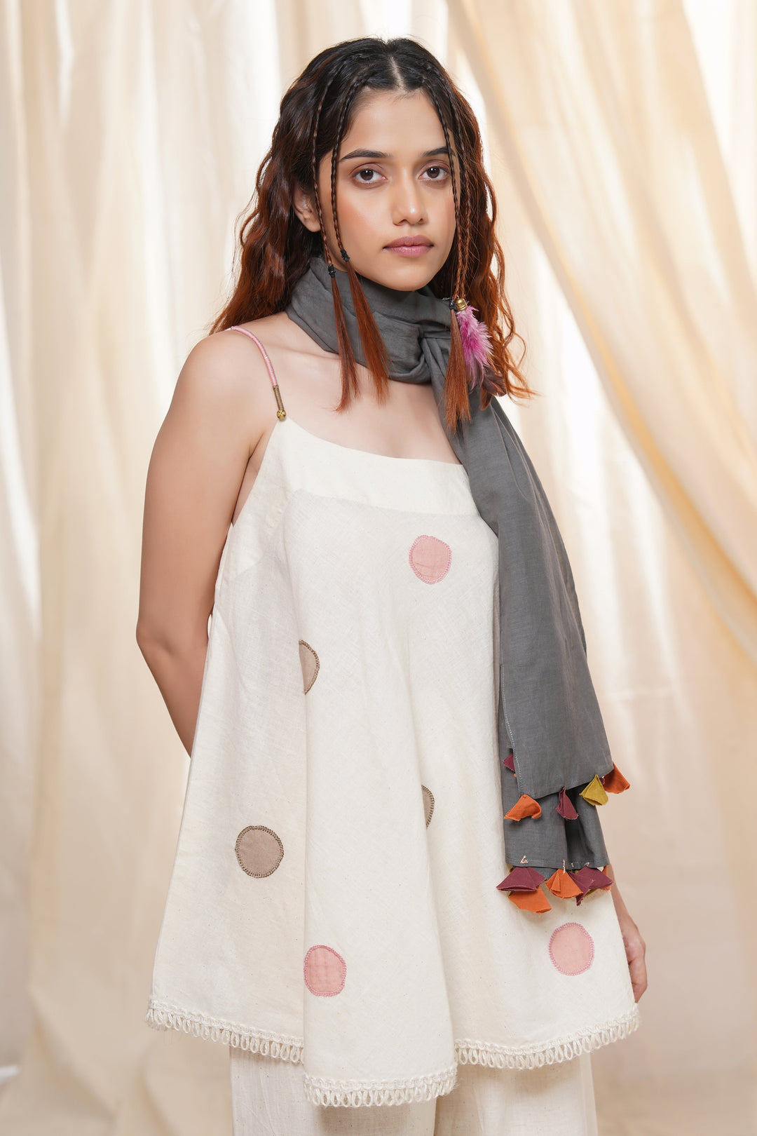 Subtle Dots- Plastic Free Polka Spaghetti Co-Ord Set