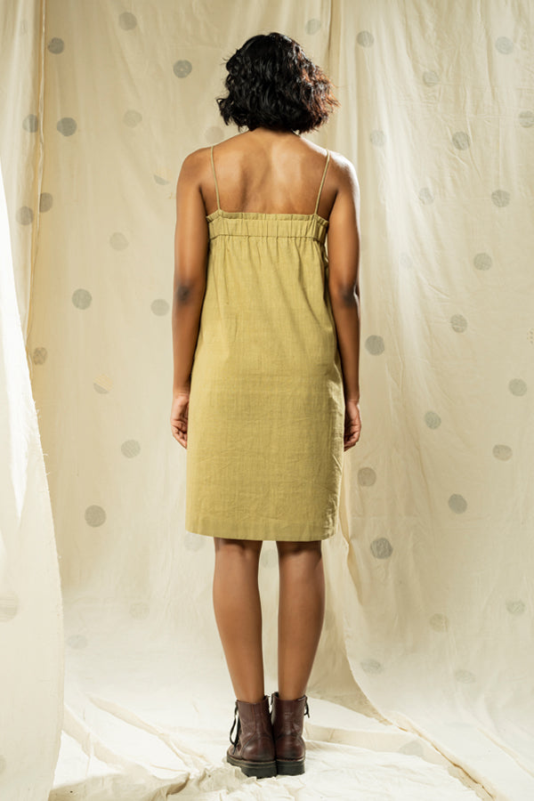 Feathered Grace- Organic Artisan-Made Spaghetti Applique Dress