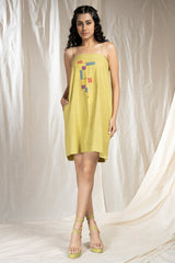 Rectangular Play- Zero Waste Spaghetti Applique Dress