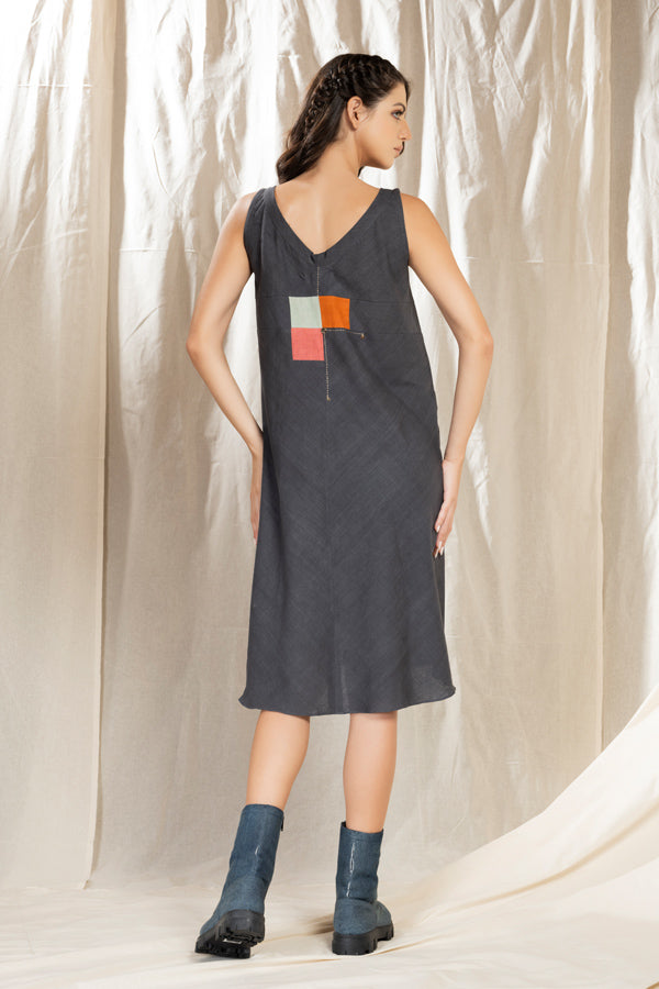 Square Symphony - Cruelty Free Playful Sleeveless Dress
