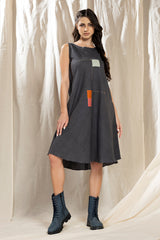Square Symphony - Cruelty Free Playful Sleeveless Dress