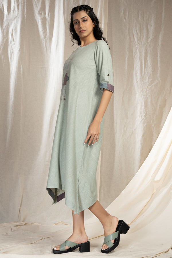 Applique Artistry - Artisanal Relaxed Fit Dress