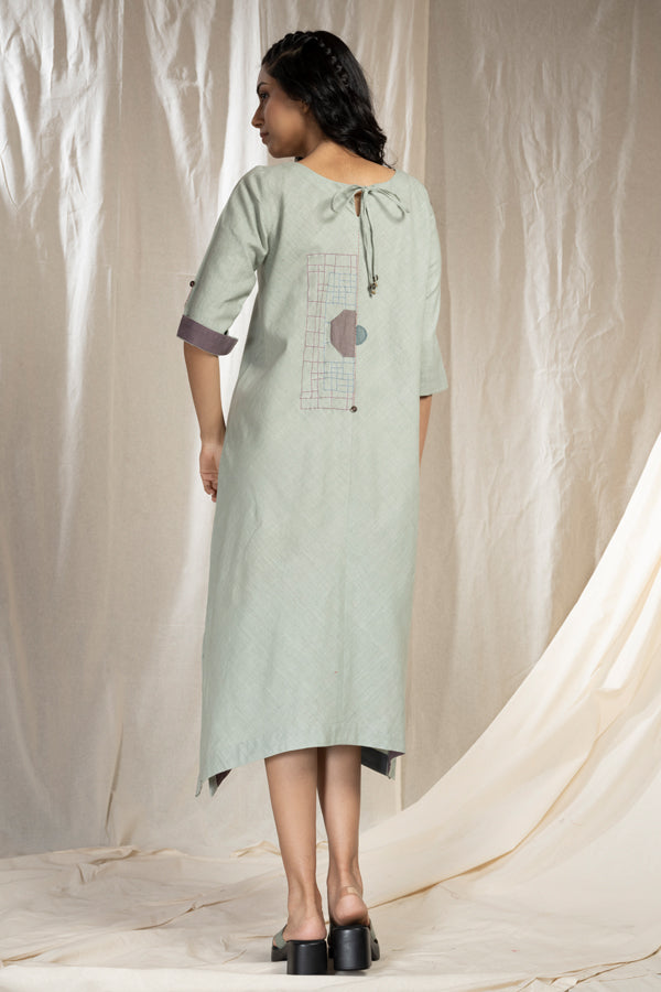 Applique Artistry - Artisanal Relaxed Fit Dress