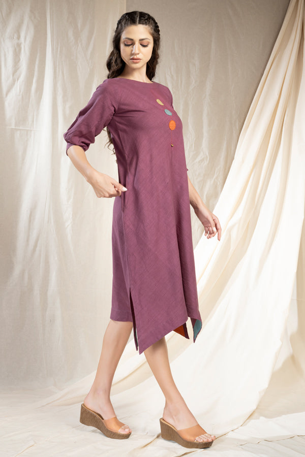 Modern Duality - Minimalist Organic Khadi Reversible Dress