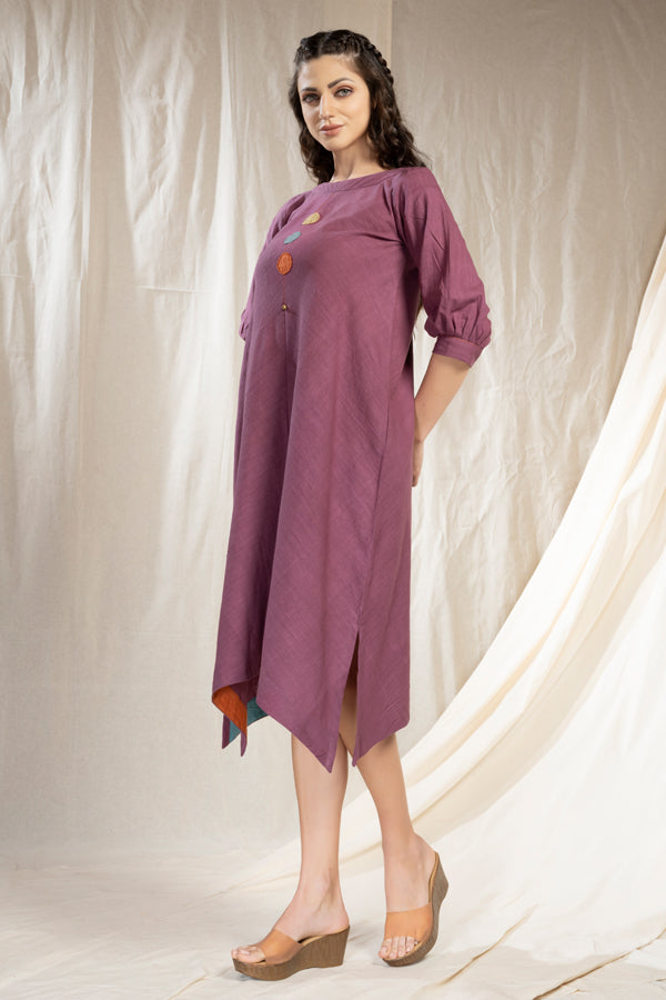 Modern Duality - Minimalist Organic Khadi Reversible Dress