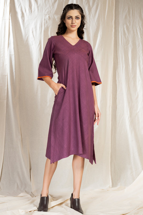 PinTuck Perfection- Purple Affair Niche Dress