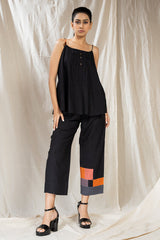 Patch Party- Efficient Black Spaghetti Co-Ord Set