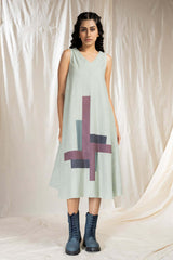 Tonal Blocks - Eco-Conscious Khadi Dress