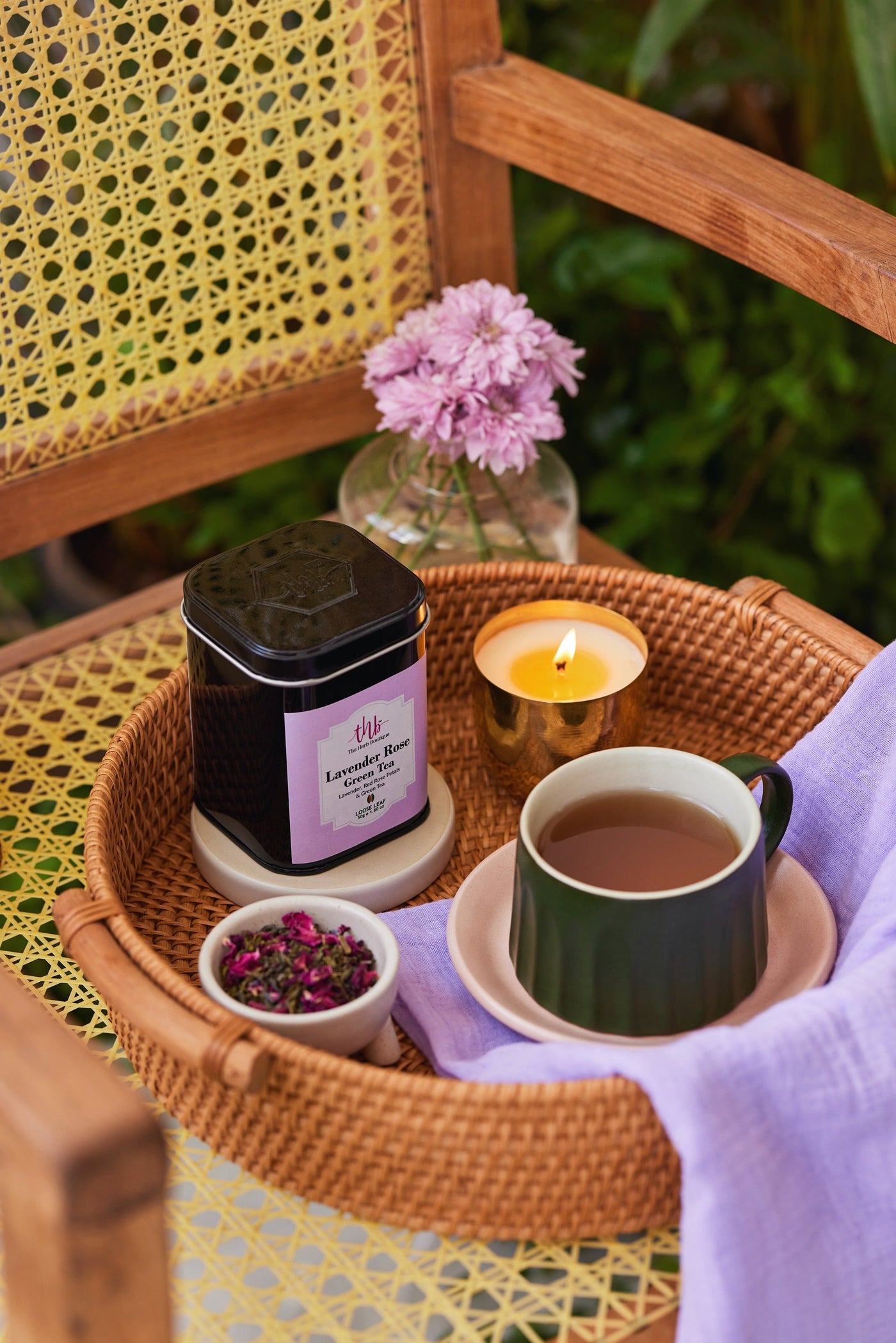Lavender Rose Green Tea - 50 Grams
