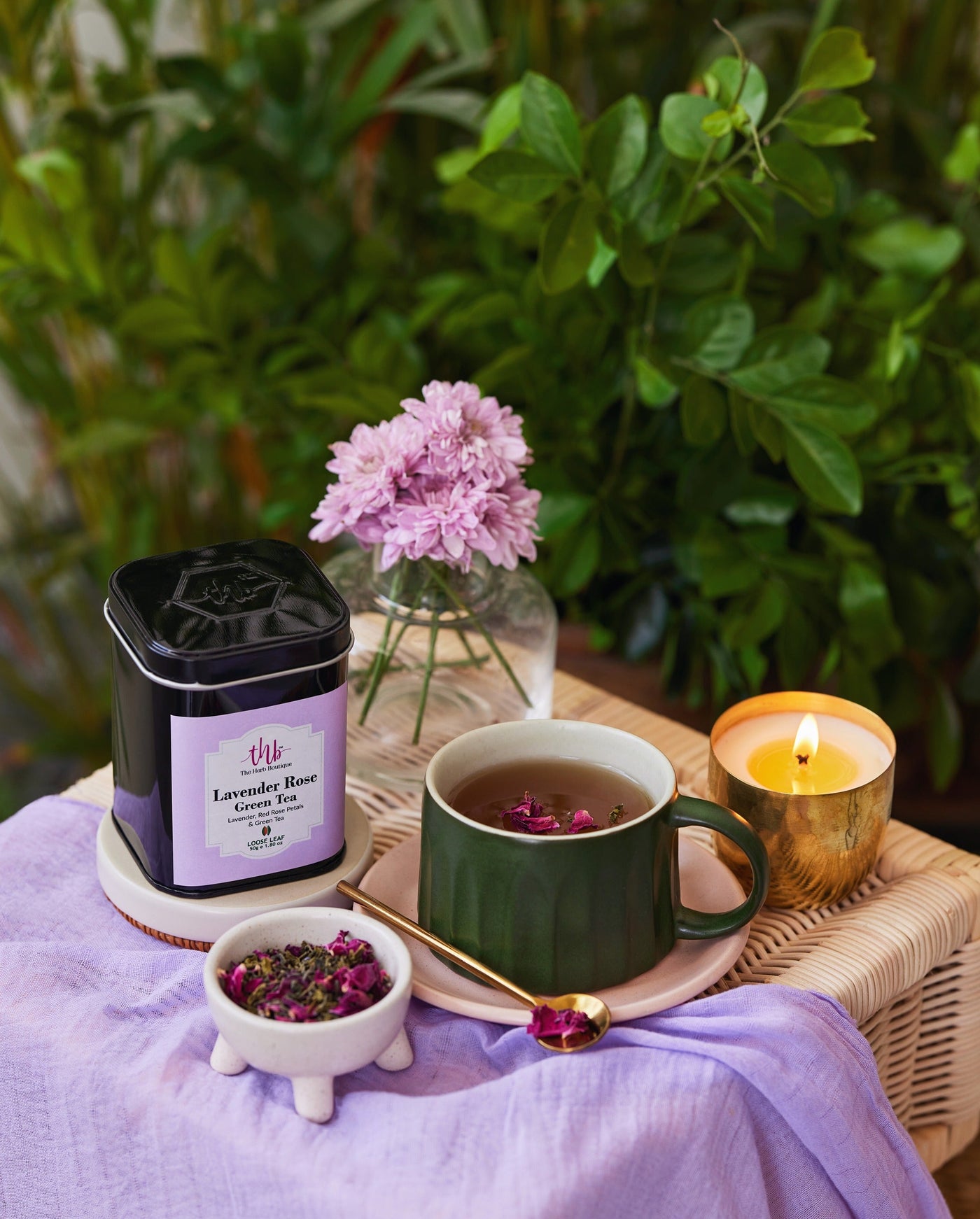 Lavender Rose Green Tea - 50 Grams
