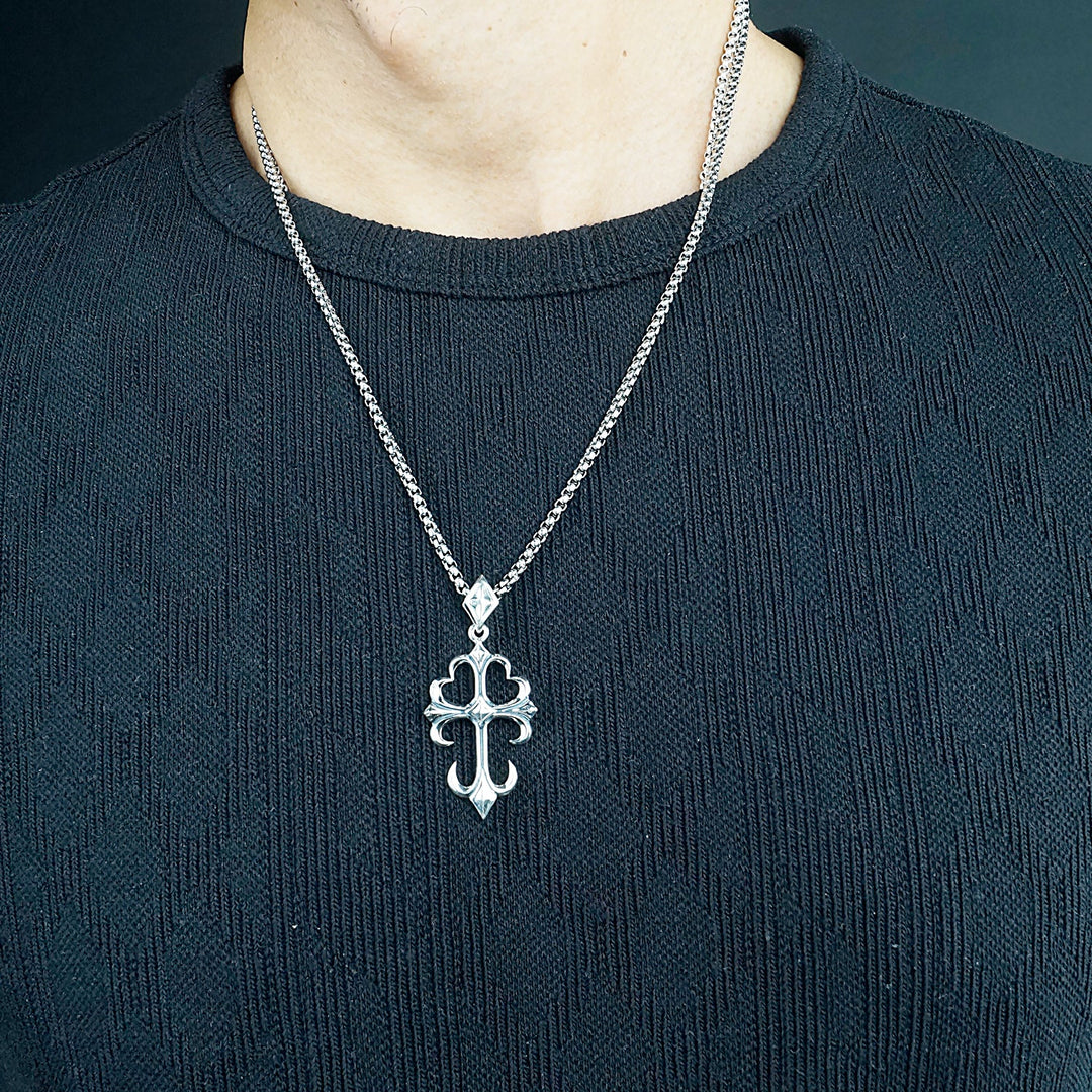 Sterling silver Cross Chain pendant
