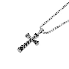 Diamond cut Cross pendant in Sterling silver