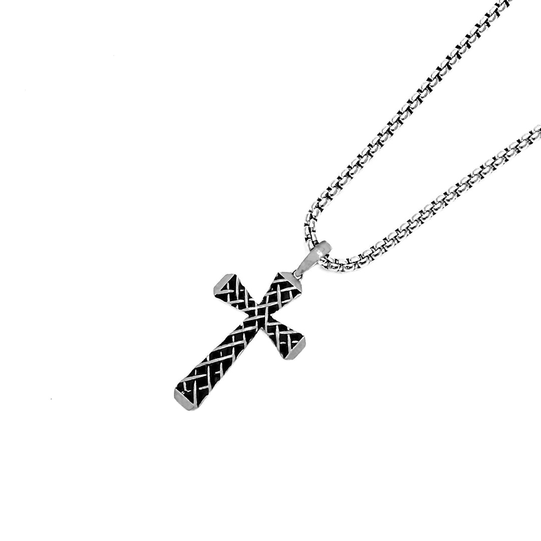 Diamond cut Cross pendant in Sterling silver