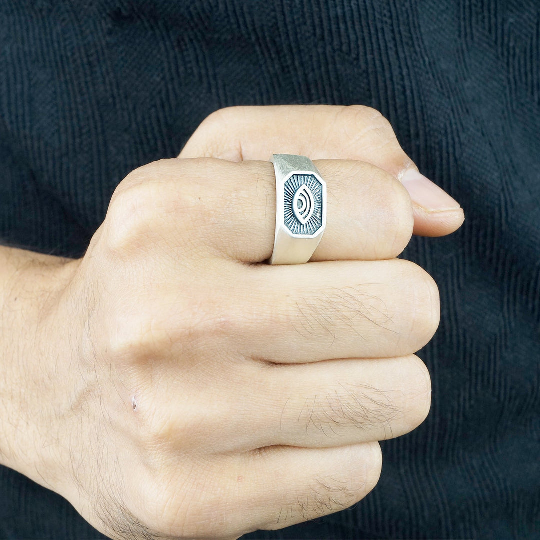 Evil eye Ring in Sterling silver