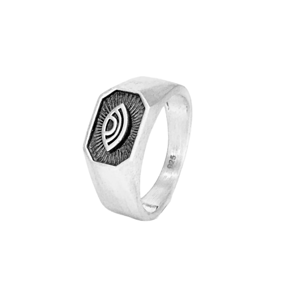 Evil eye Ring in Sterling silver