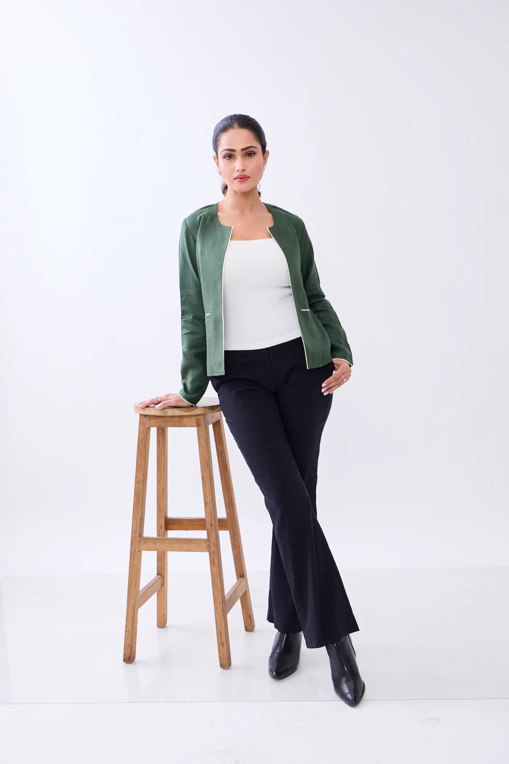 The Label GAIA Hemp Women's Regular Fit Front Open Jacket