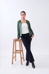 The Label GAIA Hemp Women's Regular Fit Front Open Jacket