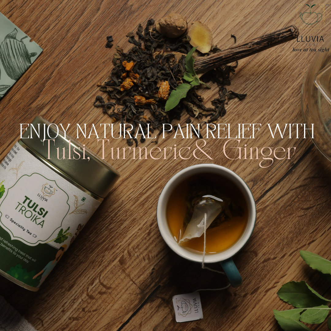 Lluvia Tea Tulsi Troika - Treat Respiratory Issues | Helps Digestive Problems | Relives Stress (50gm)