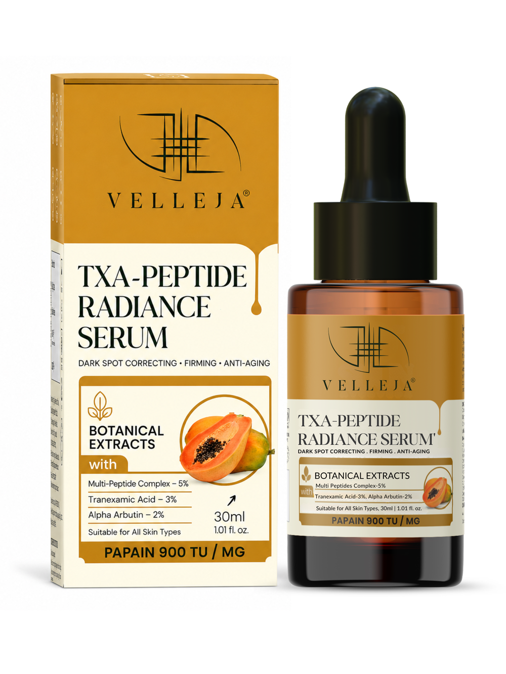 Velleja TXA Peptides Face Serum | For Dark Spots, Pigmentation & Melasma