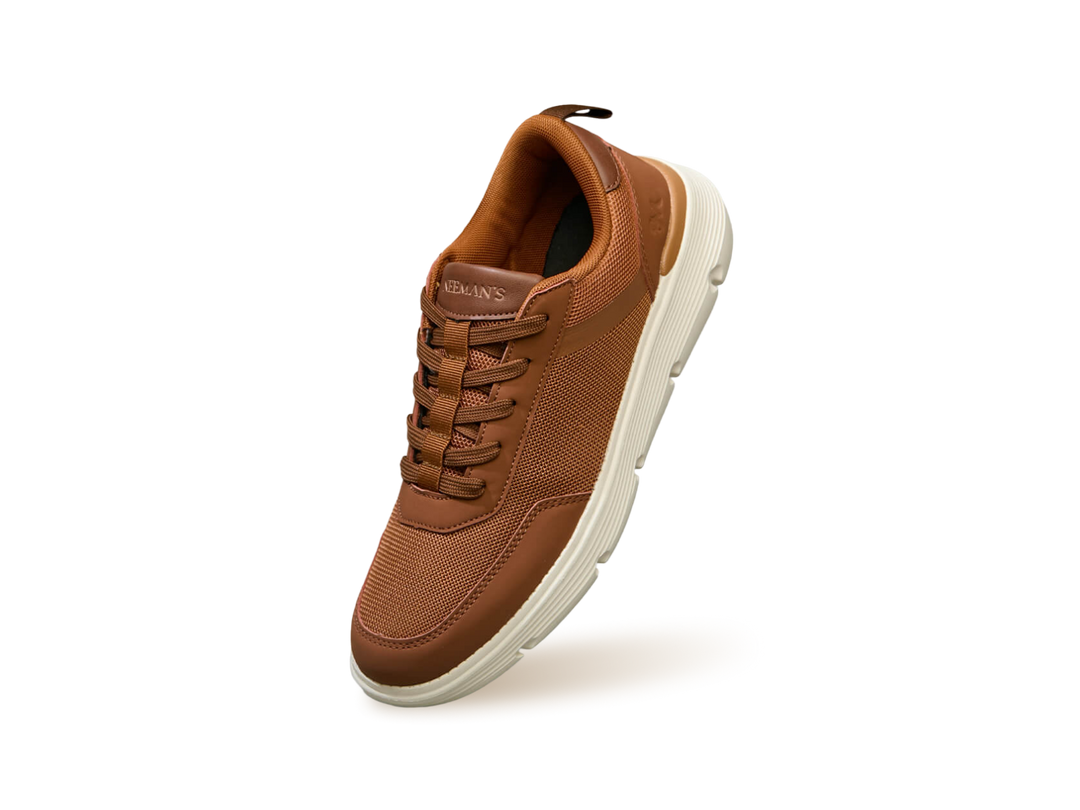 Melange Dress Sneakers : Tan Brown