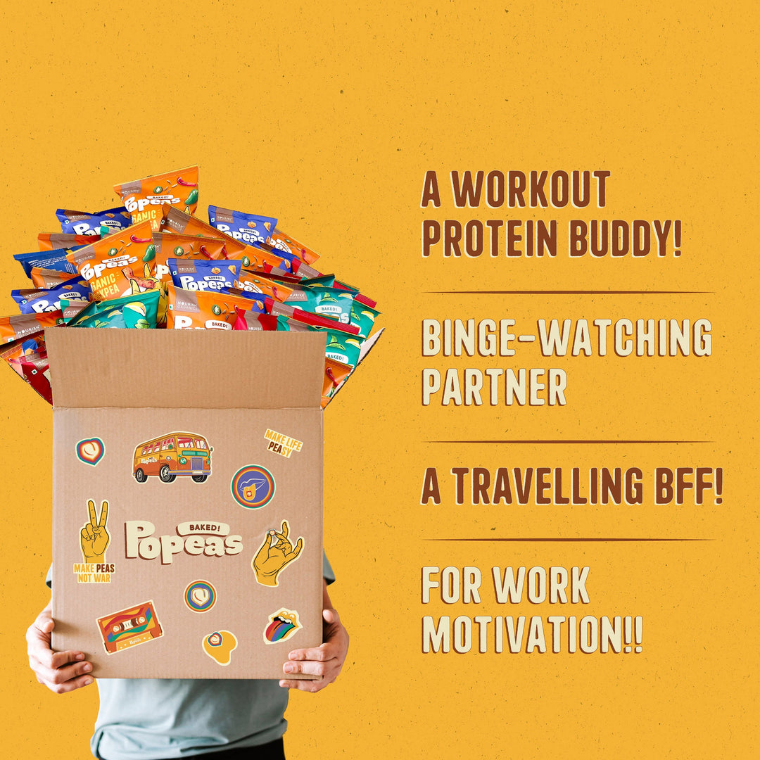 NOURISH ORGANICS TANGY TACO Protein Puffs Mini - Pack of 8, (20G)