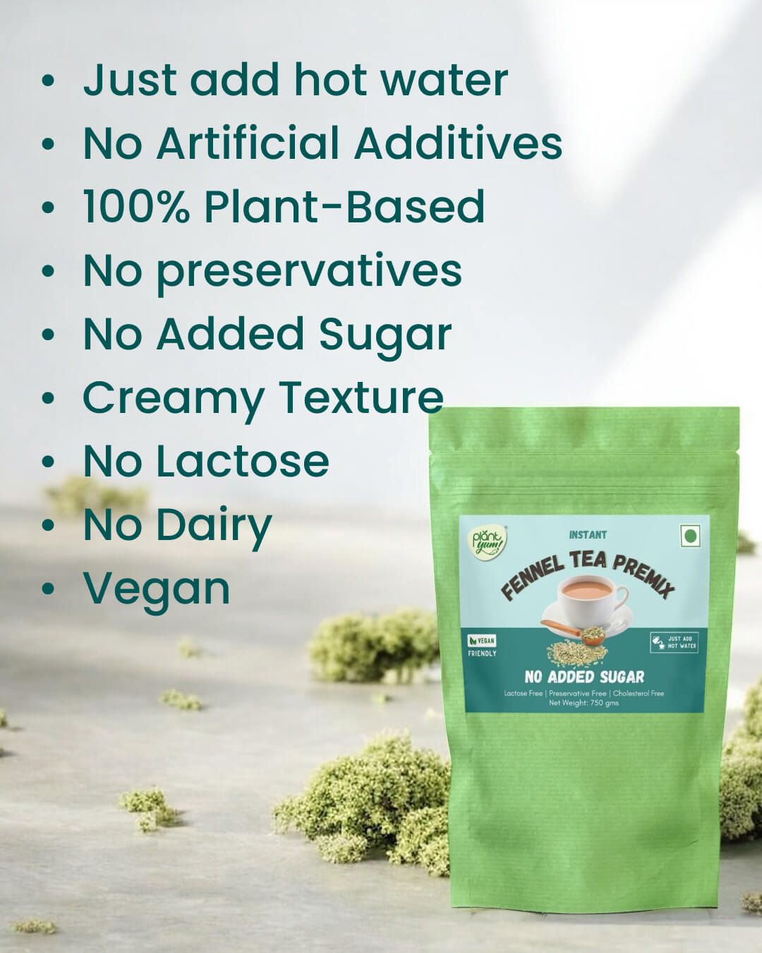 No Added Sugar Tea Premix - Fennel (Saunf) 750g)