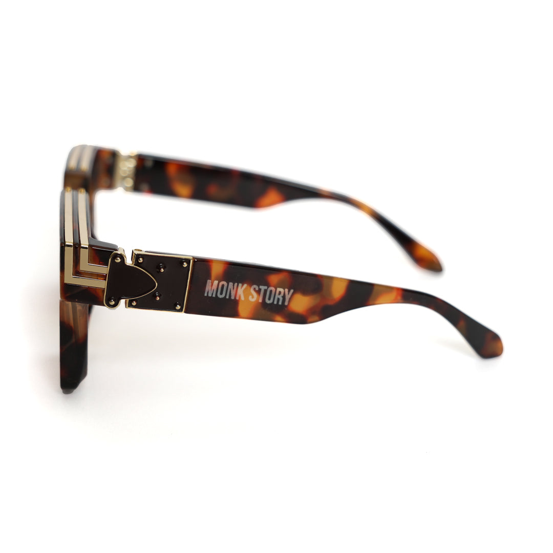 Monkstory Millionaire Unisex Wayfarer Sunglasses - Tortoise