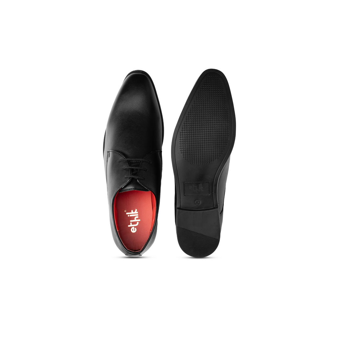 The Captain Black  Derby Shoes