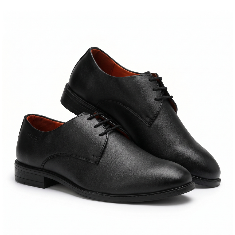 The Captain Black  Derby Shoes