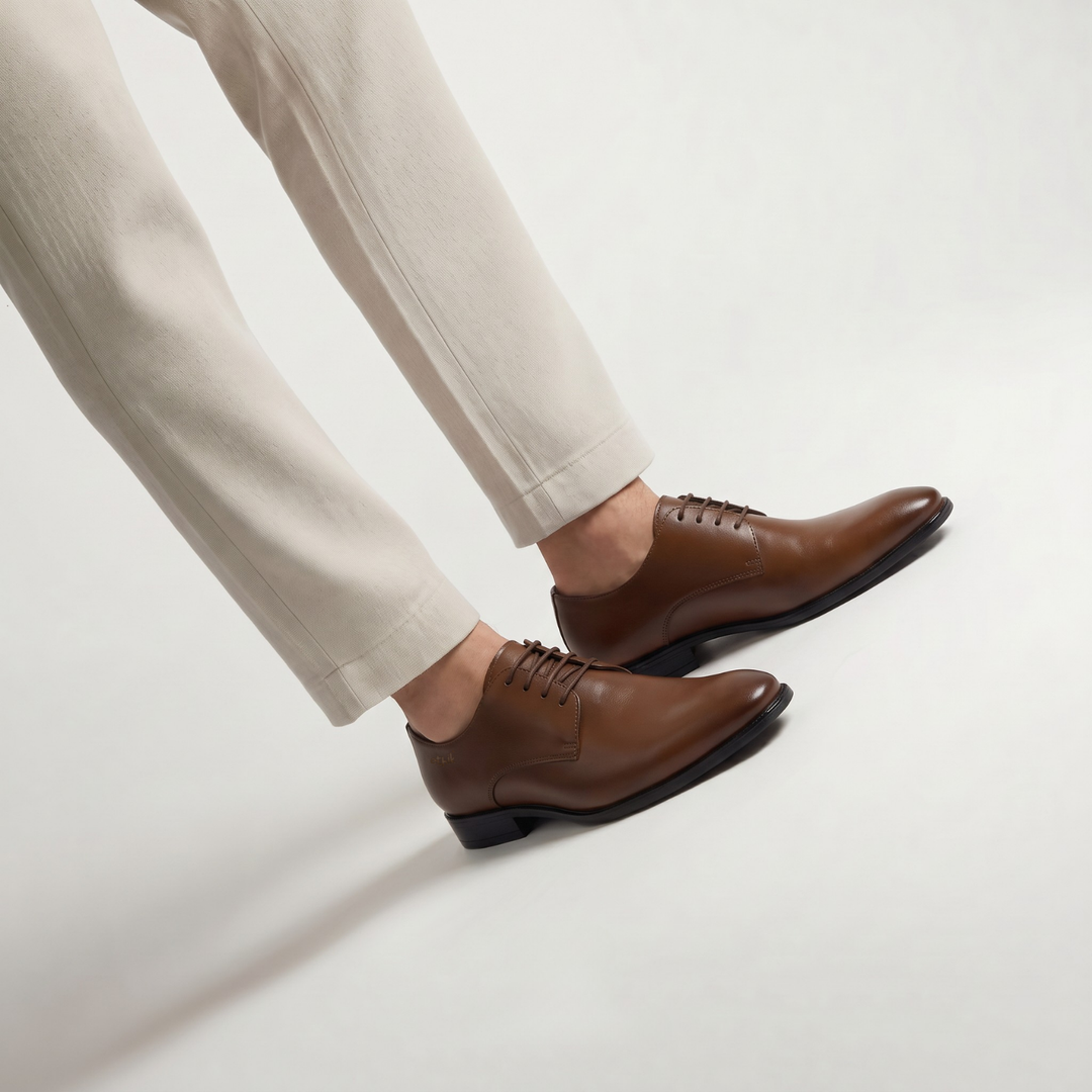 The Captain Tan Derby Shoes