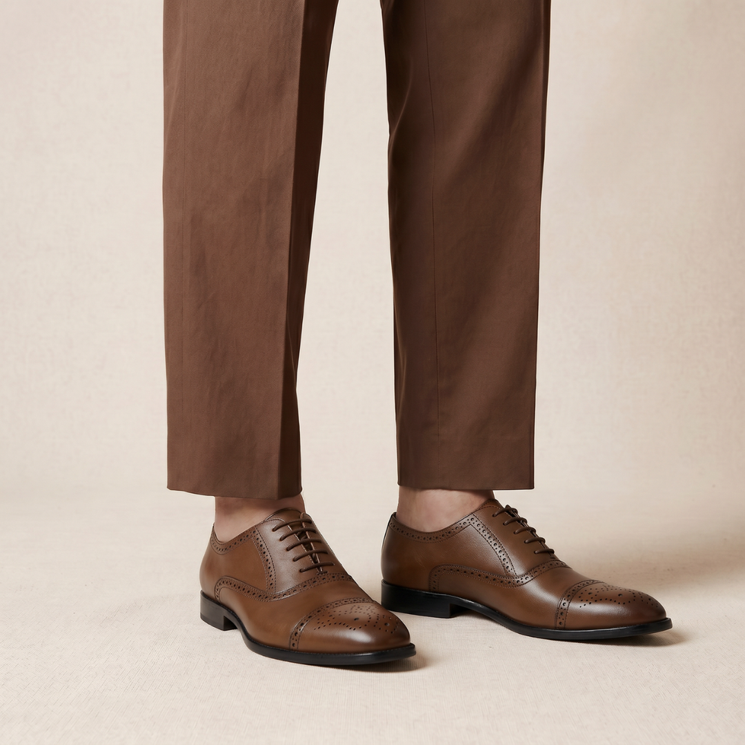 The Gentlemen Tan Brown Formal Oxford Shoes