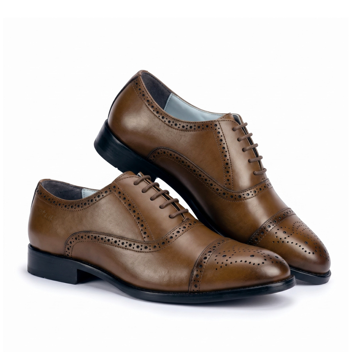 The Gentlemen Tan Brown Formal Oxford Shoes