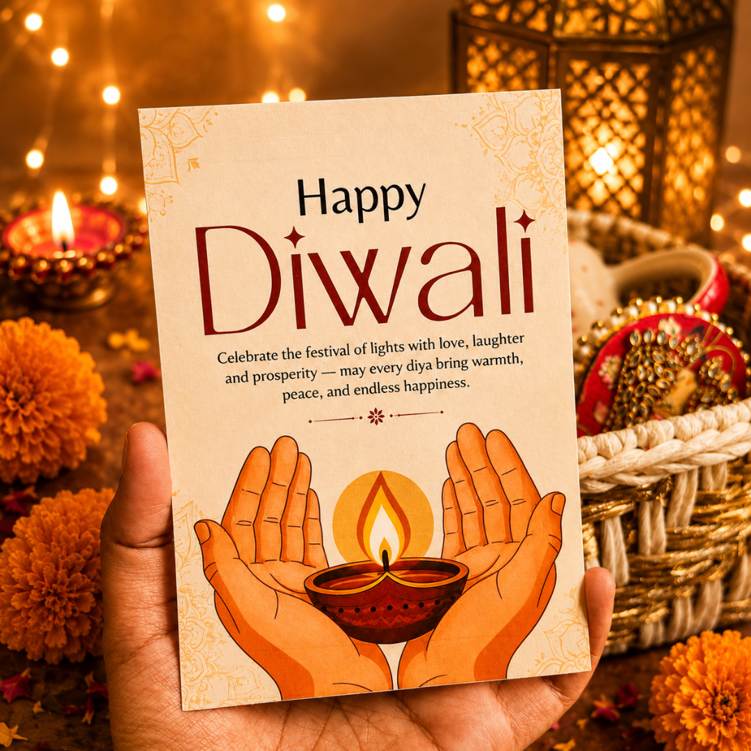 Crimson Rose Diwali Candle Gift Hamper – Elegant Festive Gift