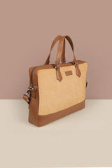 The House of Ganges - Ross Soft Jute 15 Inch Laptop Bag for Men