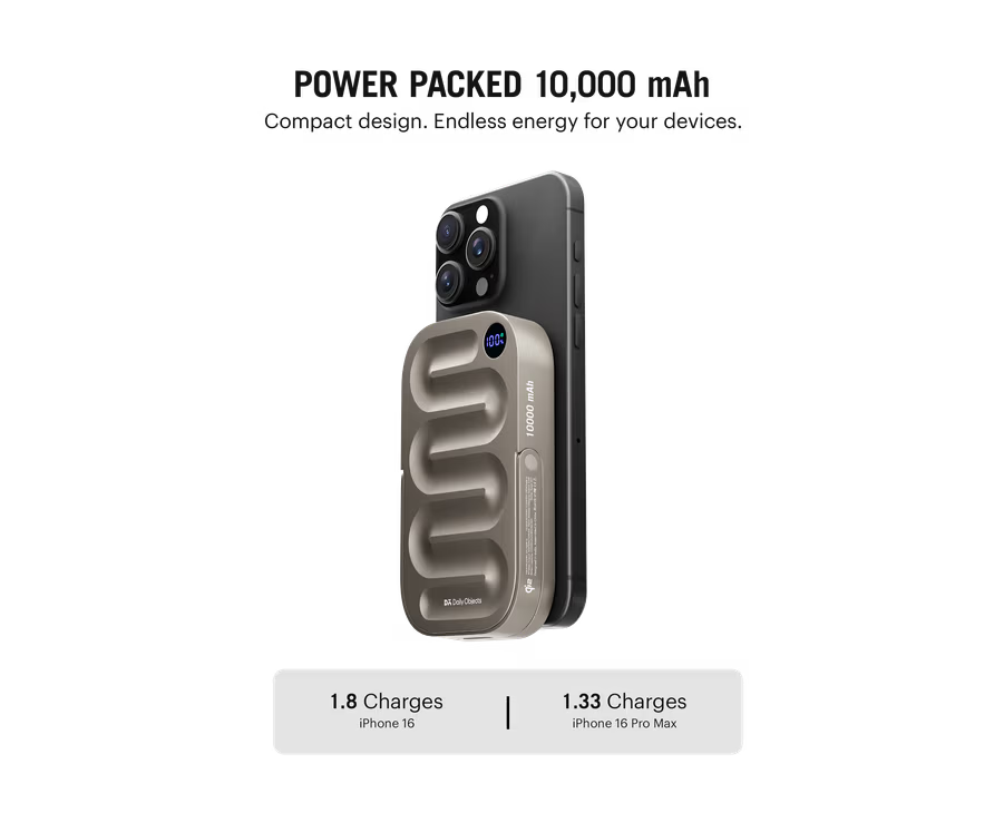 Loop Qi2-Certified MagSafe-Compatible Aluminium Power Bank 5000 mAh ( Black,Space Blue,Titanium)