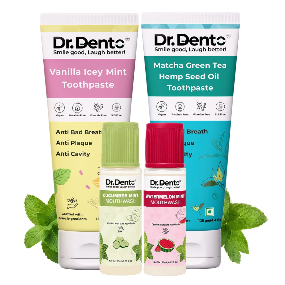 Dr. Dento Freshness Smile Kit - Toothpaste & Mouthwash Combo