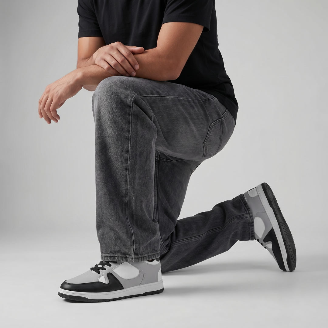 Trace Black & Grey Signature Sneakers