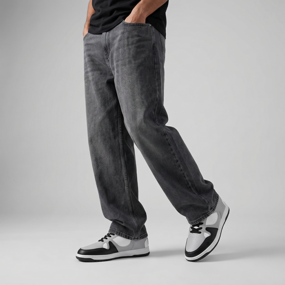 Trace Black & Grey Signature Sneakers