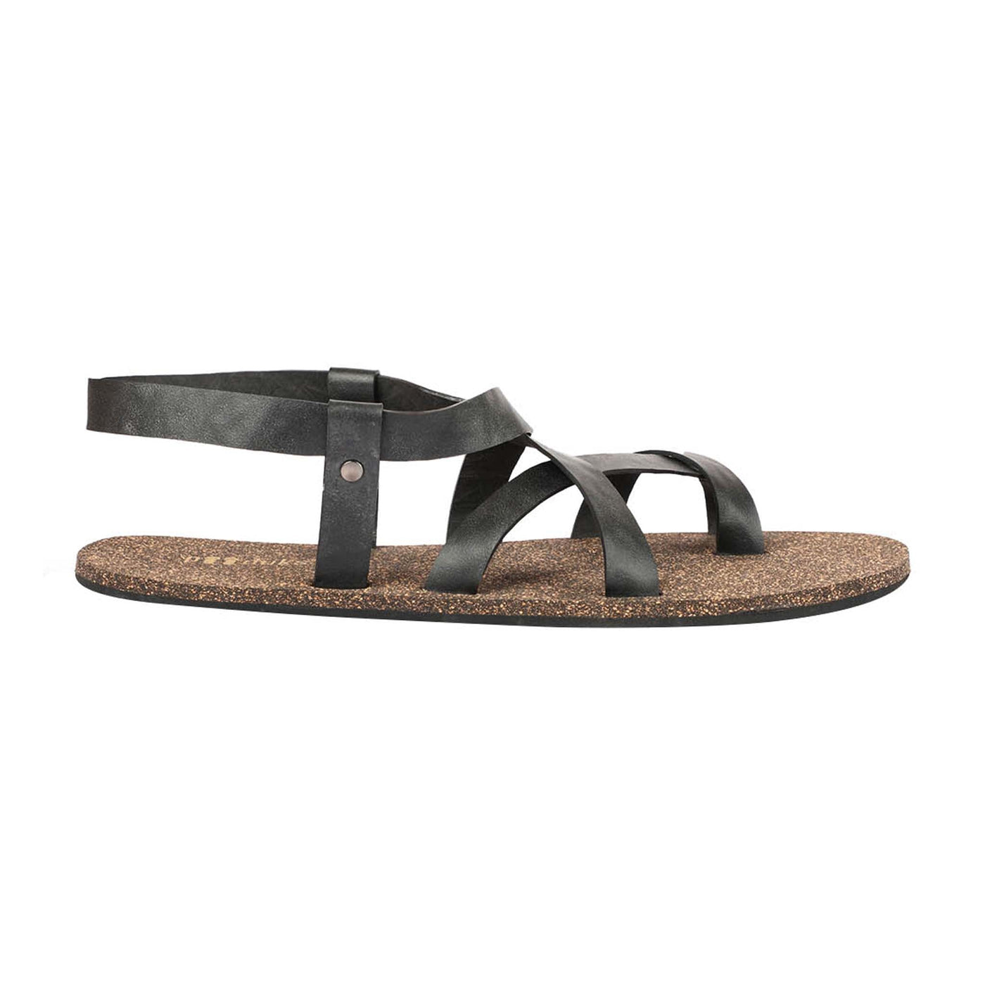 Tro Slingback Cork Sandals for Men (Black)