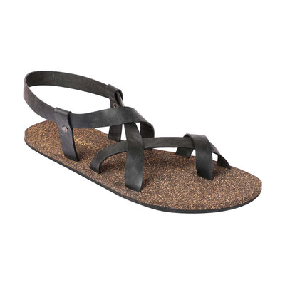 Tro Slingback Cork Sandals for Men (Black)