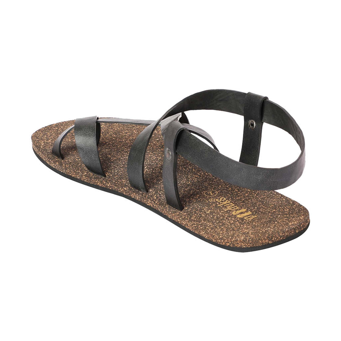 Tro Slingback Cork Sandals for Men (Black)