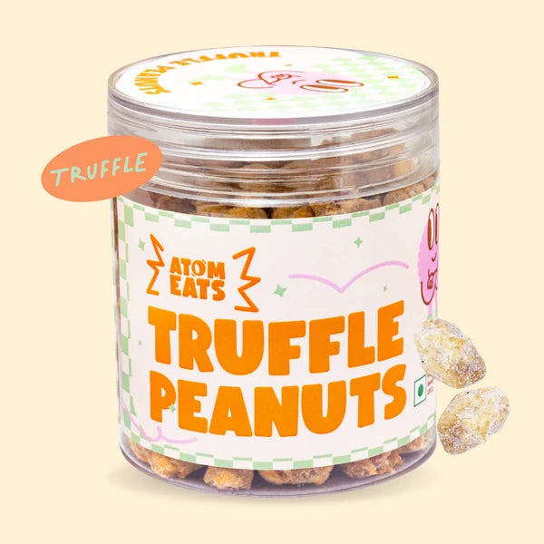 Atom Eats Truffle Peanuts | Gram Flour Coated | 120 g Packs