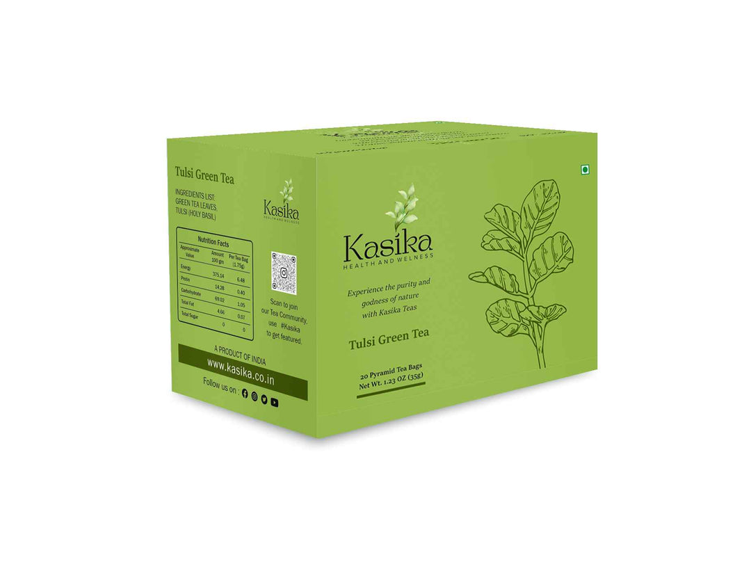 Kasika Tulsi Green Tea in Pyramid Tea