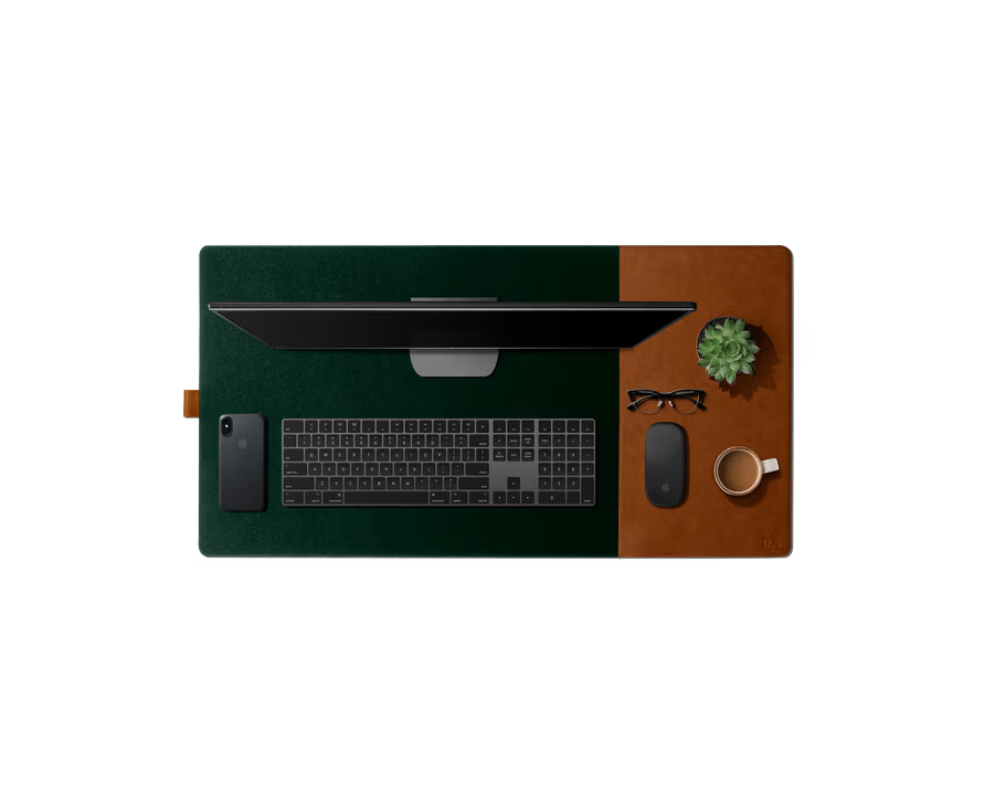 Turf 2.0 Felt Desk Mat and Mouse Pad( Green,Grey)