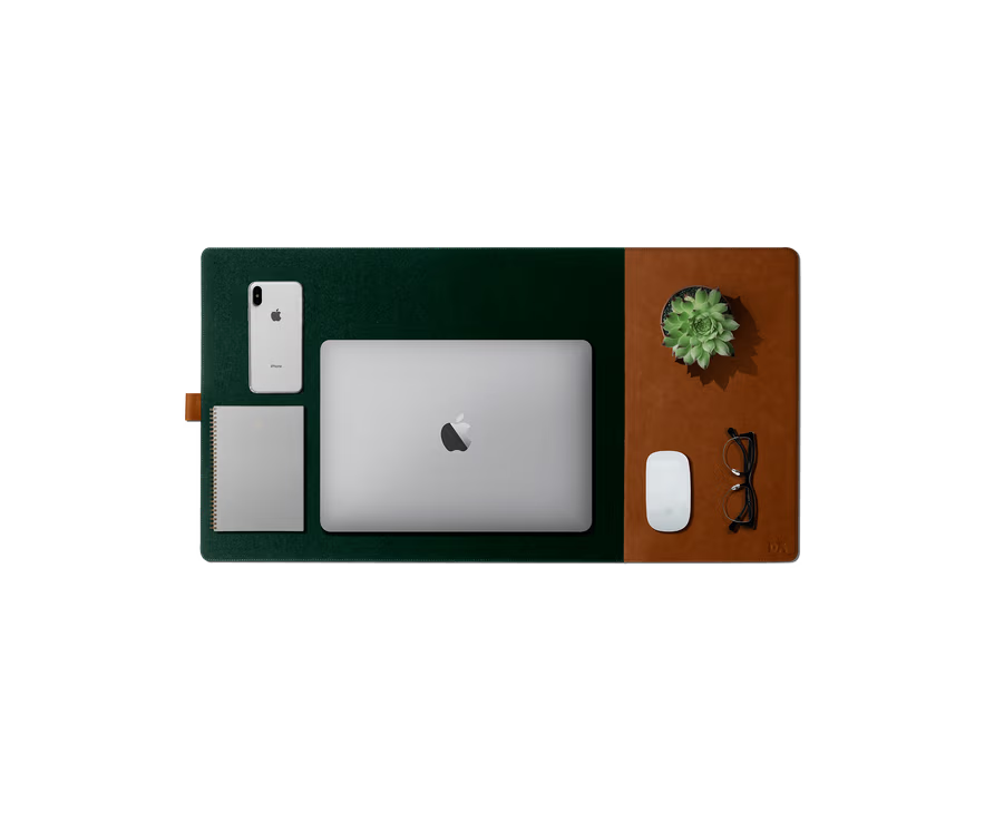 Turf 2.0 Felt Desk Mat and Mouse Pad( Green,Grey)