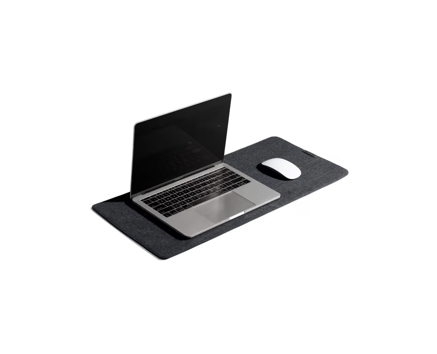 Turf Felt Mini Desk Mat(Black,Blue)